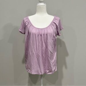 NWT Ann Taylor Scoop Purple Shirt
